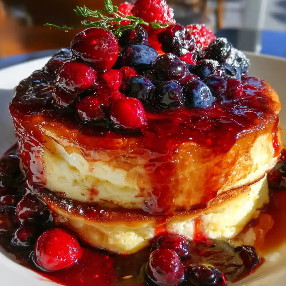 Best Fluffy Pancake Recipe Cloud Stack With Berry Rubies 4 best fluffy pancake recipe Cloud Stack with Berry Rubies