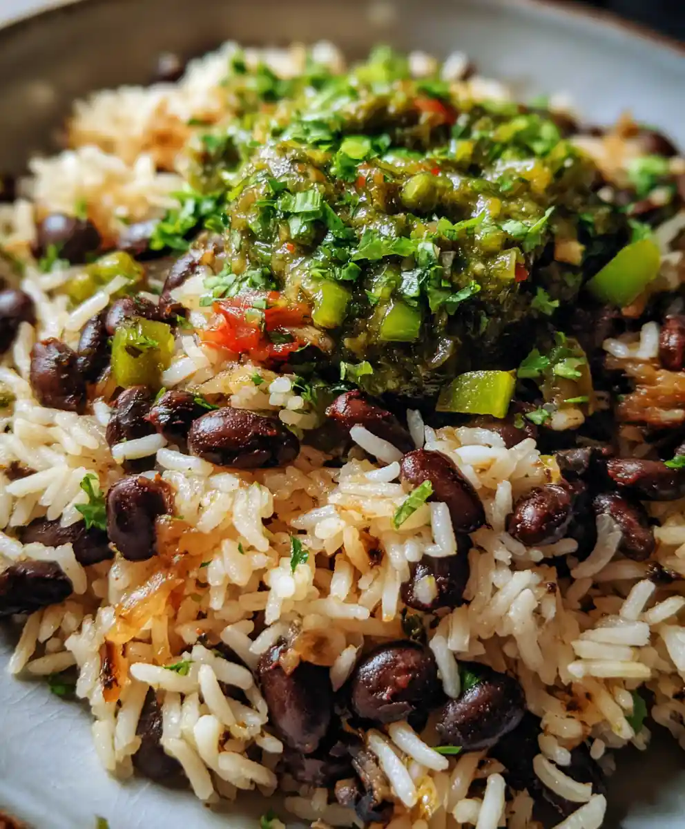 Black Beans And Rice Recipe With Pico Verde Swirl 5 black beans and rice recipe with Pico Verde Swirl