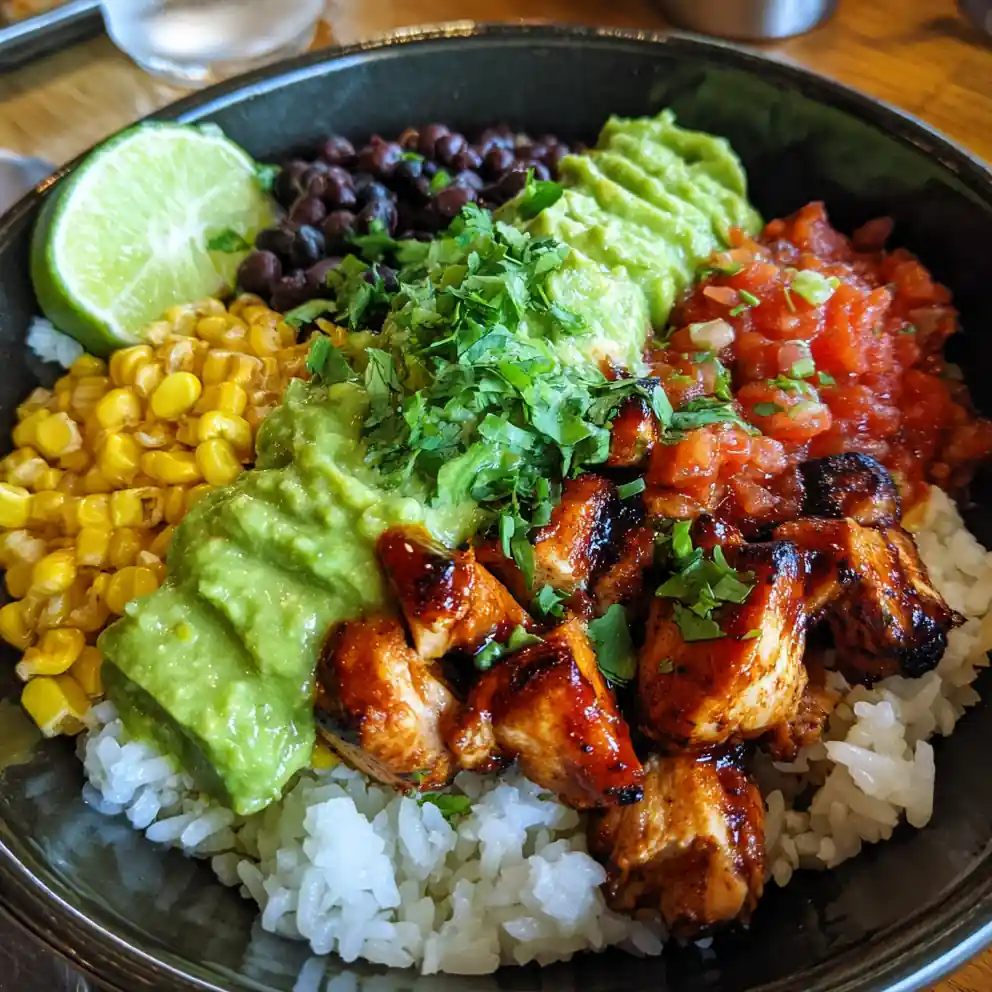 Chipotle Bowl Recipe With Charred Corn And Guac Stripes 4 chipotle bowl recipe with Charred Corn and Guac Stripes