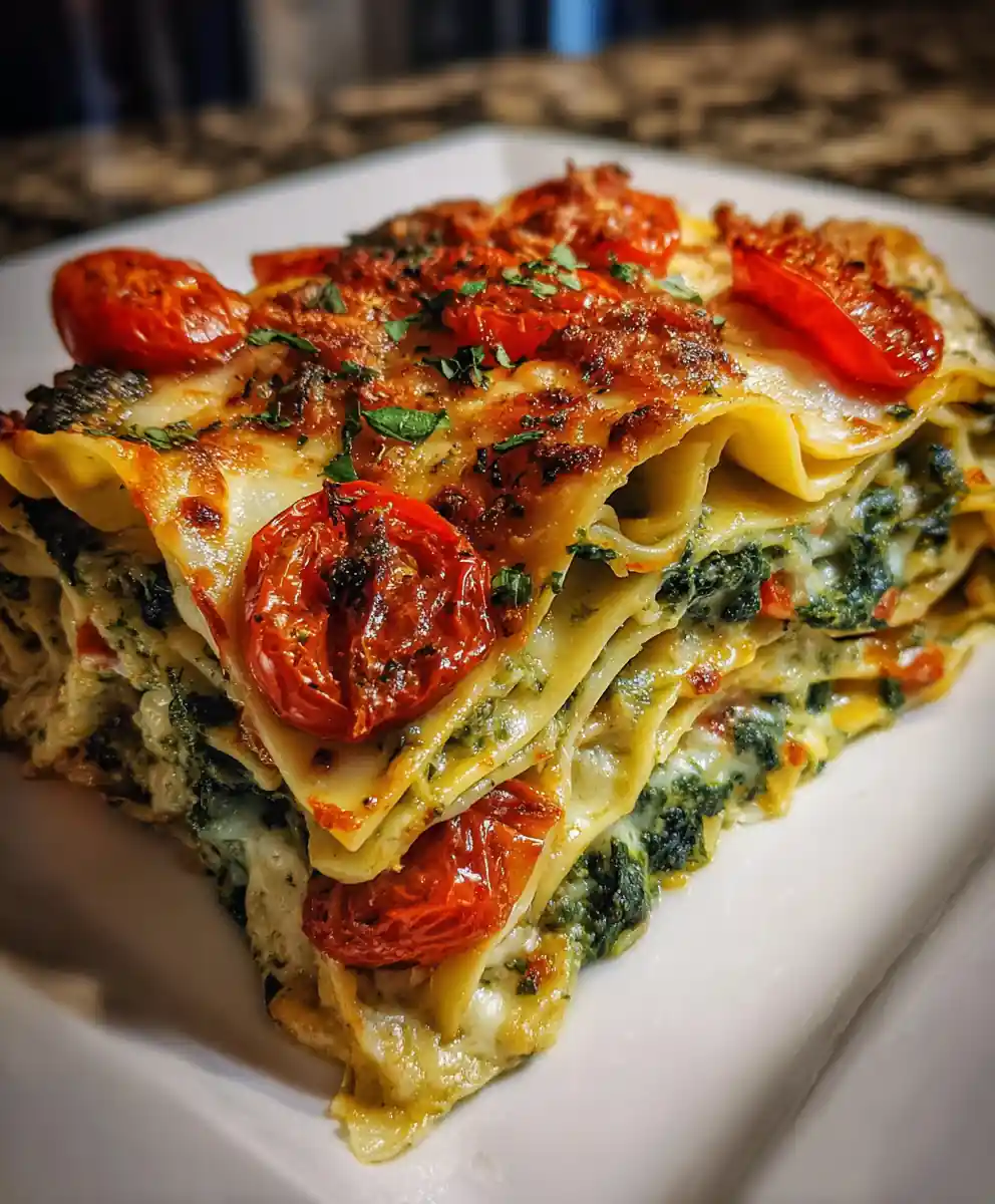Easy Lasagna Recipe Spinach Pesto Ribbons With Cherry Red 5 easy lasagna recipe Spinach Pesto Ribbons with Cherry Red