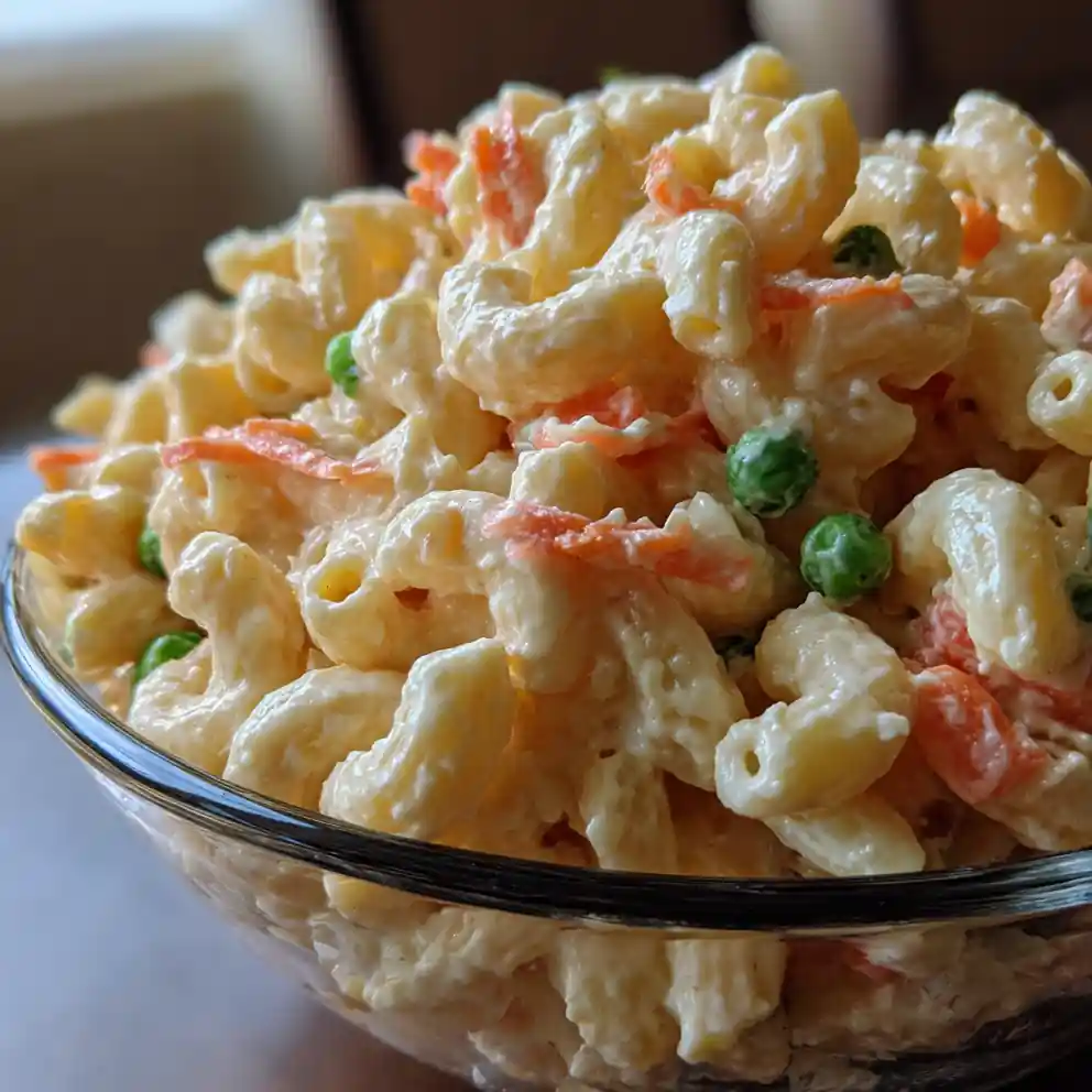 Hawaiian Mac Salad Recipe With Carrot And Pea Confetti 4 hawaiian mac salad recipe with Carrot and Pea Confetti