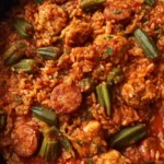 Jambalaya Recipe Fire-Red Tomato Rice With Okra Green 6 Jambalaya Recipe Fire Red Tomato Rice With Okra Green 1760289506.6277435