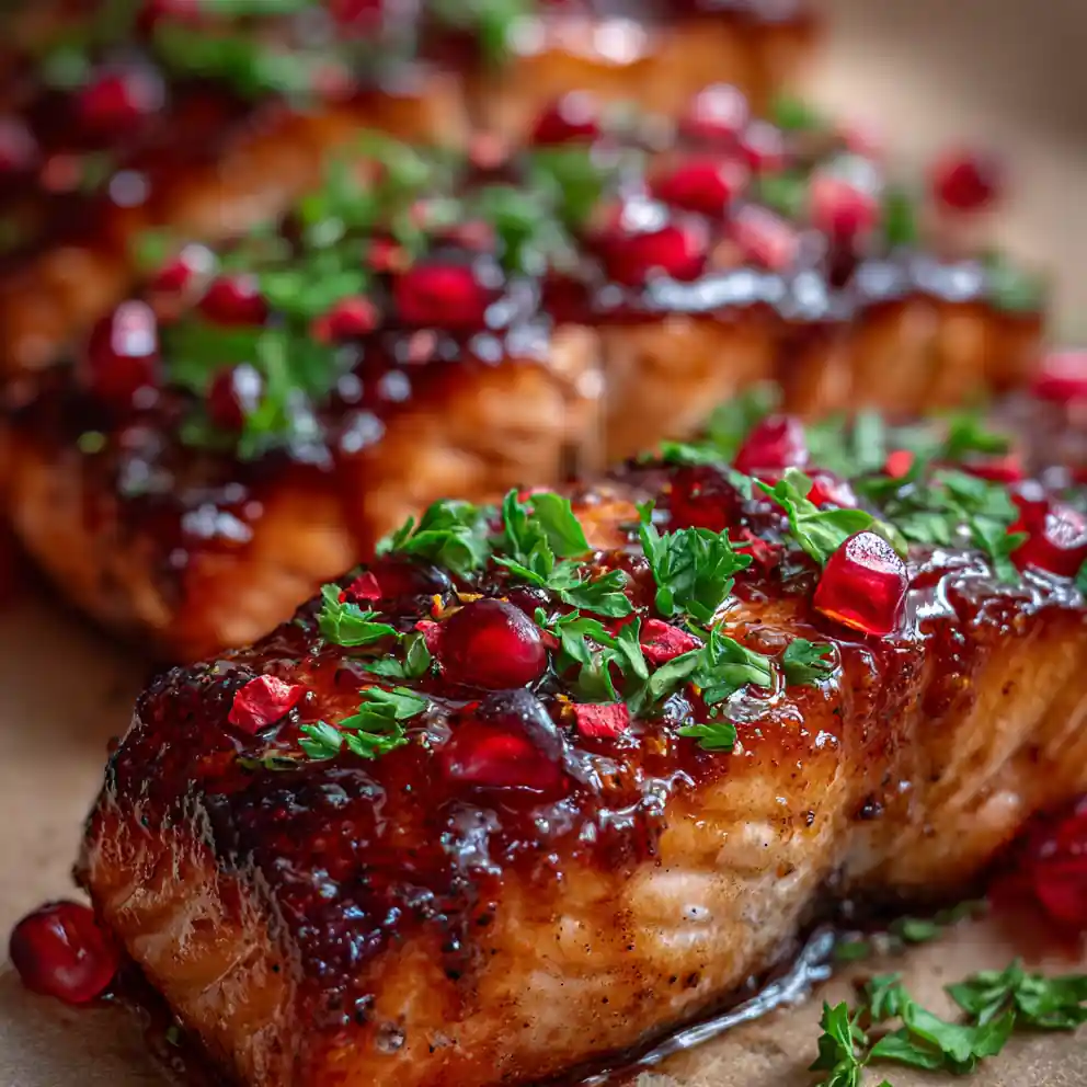Oven Baked Salmon Recipe With Pomegranate Glaze 4 oven baked salmon recipe with Pomegranate Glaze