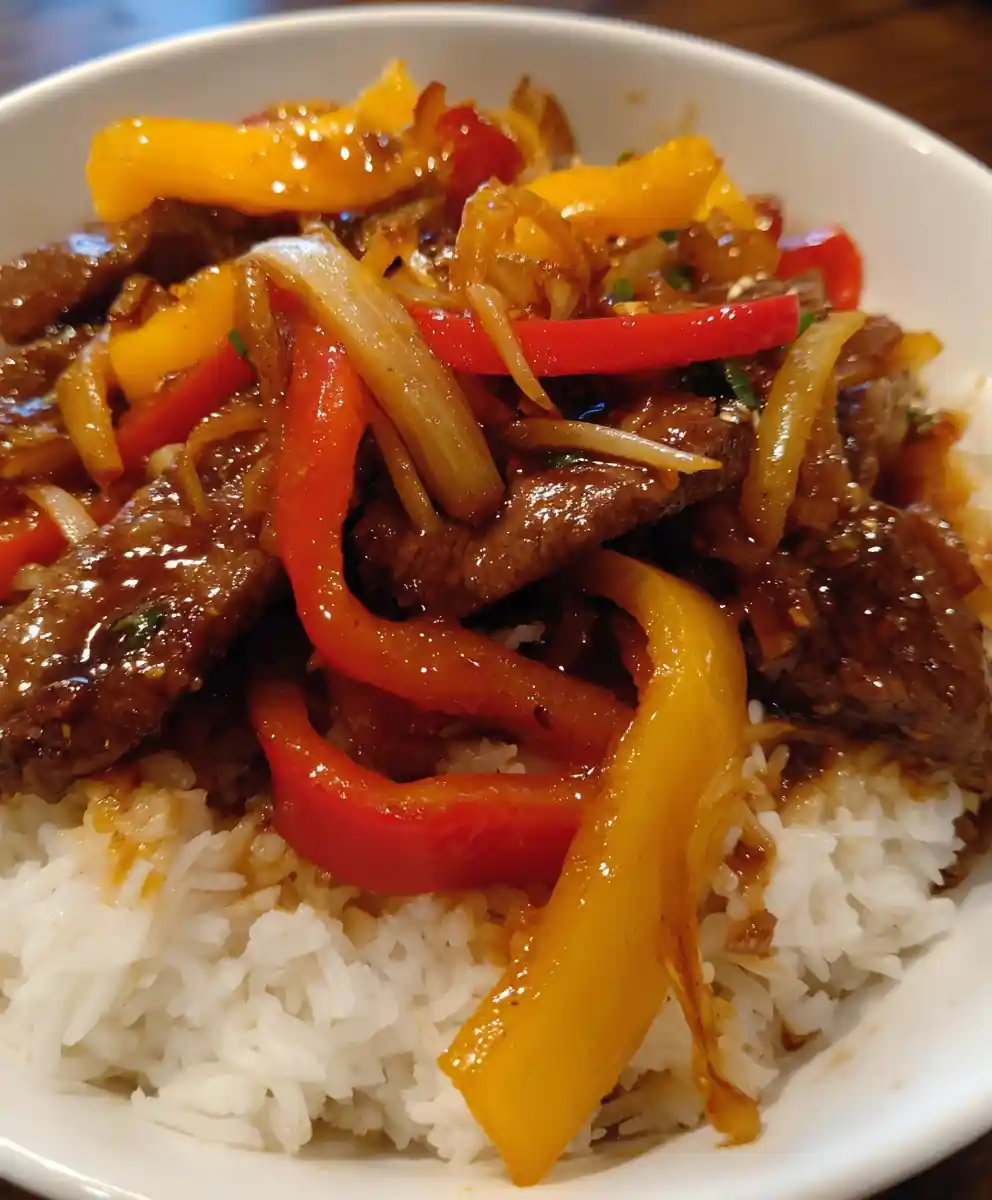 Pepper Steak Recipe With Tri-Color Bell Pepper Ribbons 5 pepper steak recipe With Tri-Color Bell Pepper Ribbons