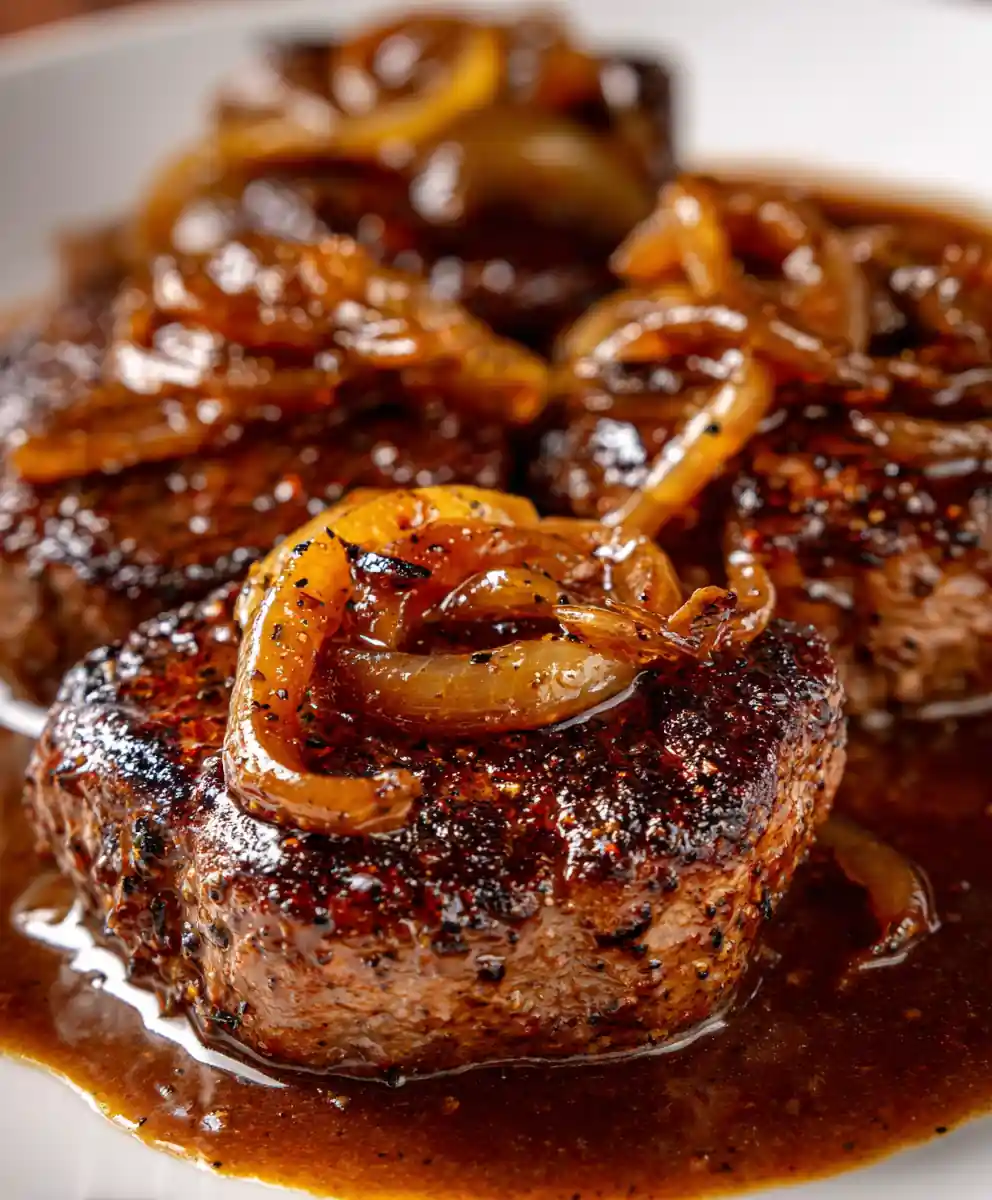 Salsbury Steak Recipe Onion Gravy With Peppercorn Char 5 salsbury steak recipe Onion Gravy with Peppercorn Char