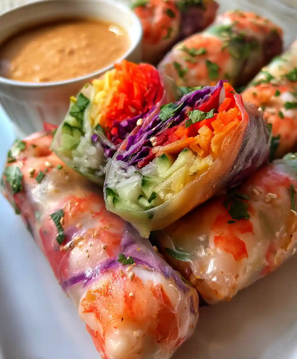 Spring Roll Recipe With Rainbow Veggie Ribbons 5 spring roll recipe With Rainbow Veggie Ribbons
