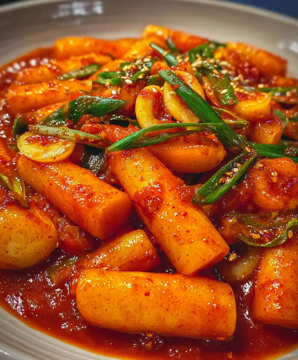 Tteokbokki Recipe Fire-Red Gochujang With Scallion Ribbons 5 tteokbokki recipe Fire-Red Gochujang with Scallion Ribbons