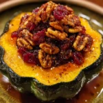 Baked Acorn Squash Recipe With Cranberry Pecan Crown 1762484163.866182