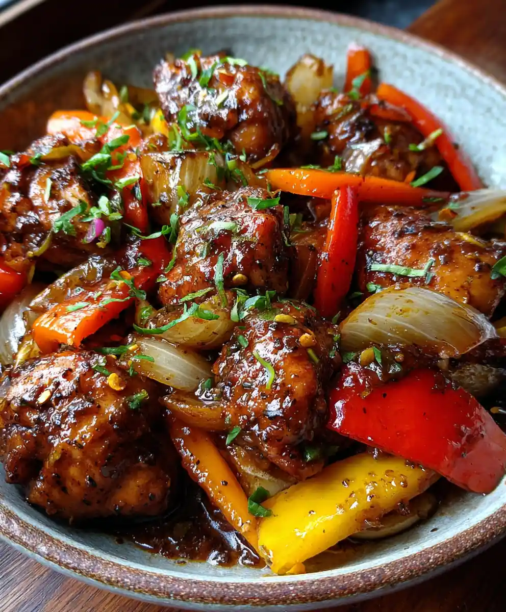 Black Pepper Chicken Recipe With Bell Pepper Tri-Color 5 black pepper chicken recipe With Bell Pepper Tri-Color