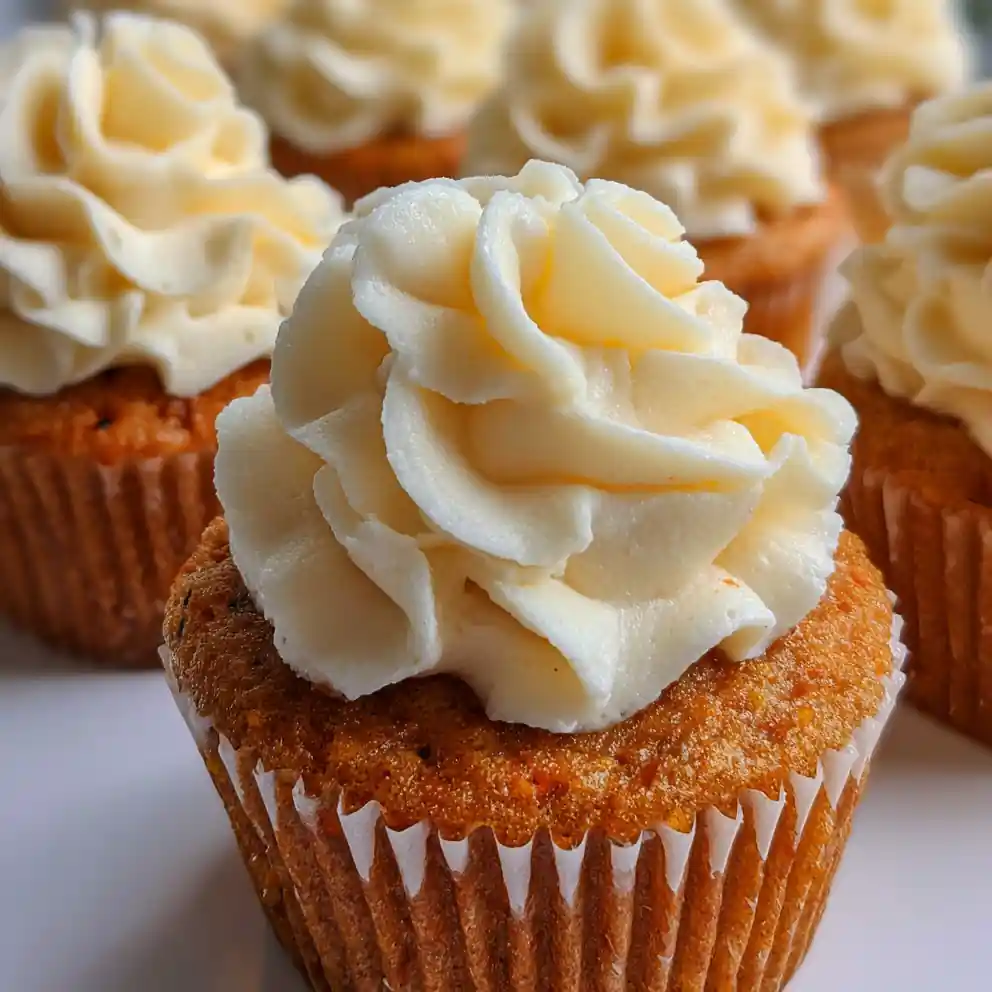 Carrot Cake Cupcakes Recipe With Cream Cheese Rosettes 4 carrot cake cupcakes recipe With Cream Cheese Rosettes