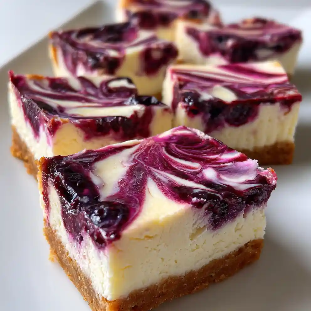 Cheesecake Bars Recipe With Blueberry Ripple 4 cheesecake bars recipe With Blueberry Ripple