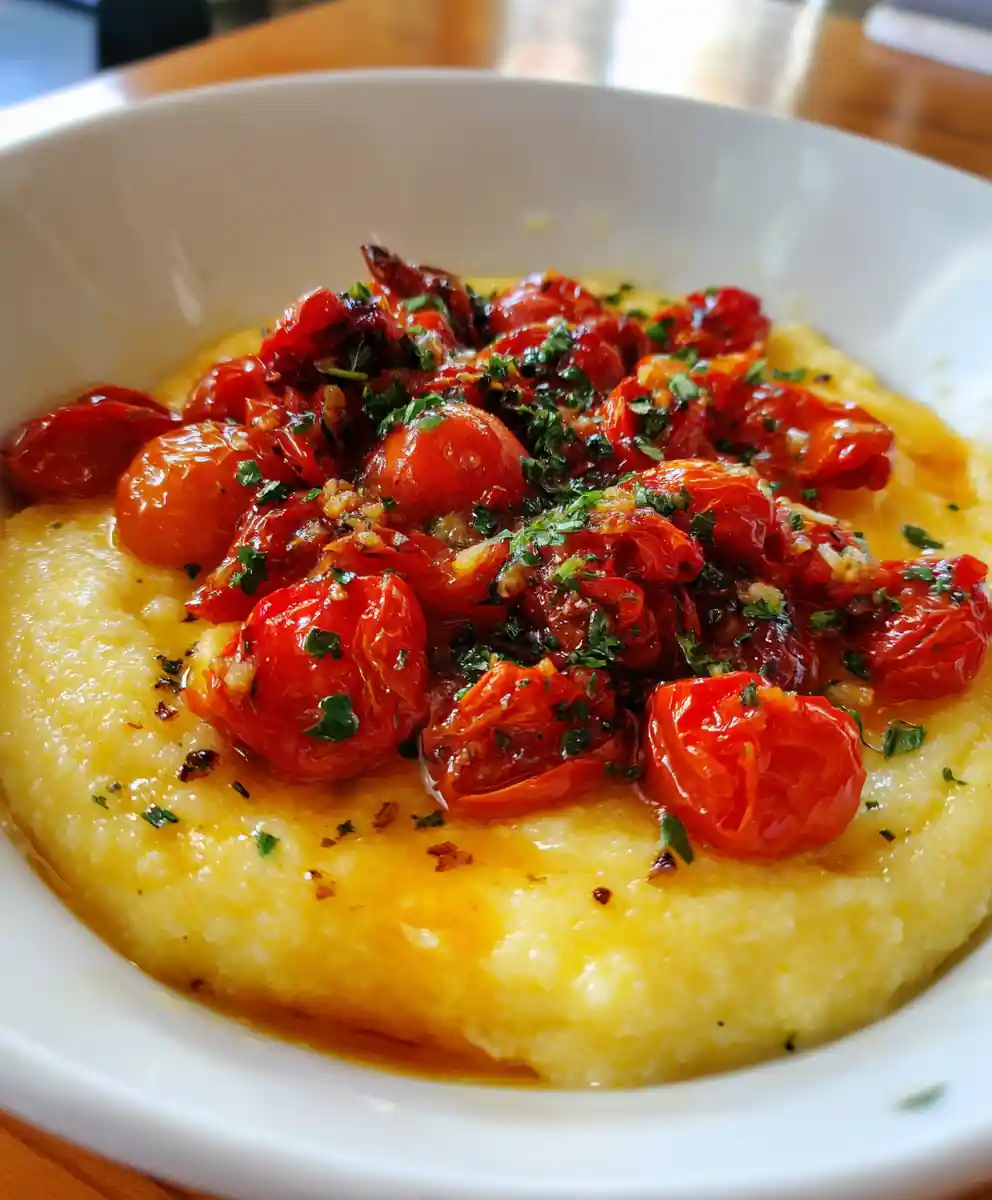 Creamy Polenta Recipe With Roasted Cherry Tomato Ribbon 5 creamy polenta recipe With Roasted Cherry Tomato Ribbon