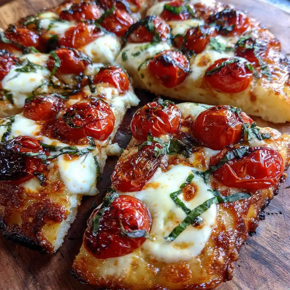 Margarita Pizza Recipe With Blistered Tomato Basil Mosaic 4 margarita pizza recipe With Blistered Tomato Basil Mosaic