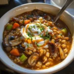 Mushroom Barley Soup Recipe With Paprika Sour Cream Swirl 6 Mushroom Barley Soup Recipe With Paprika Sour Cream Swirl 1762489580.689826
