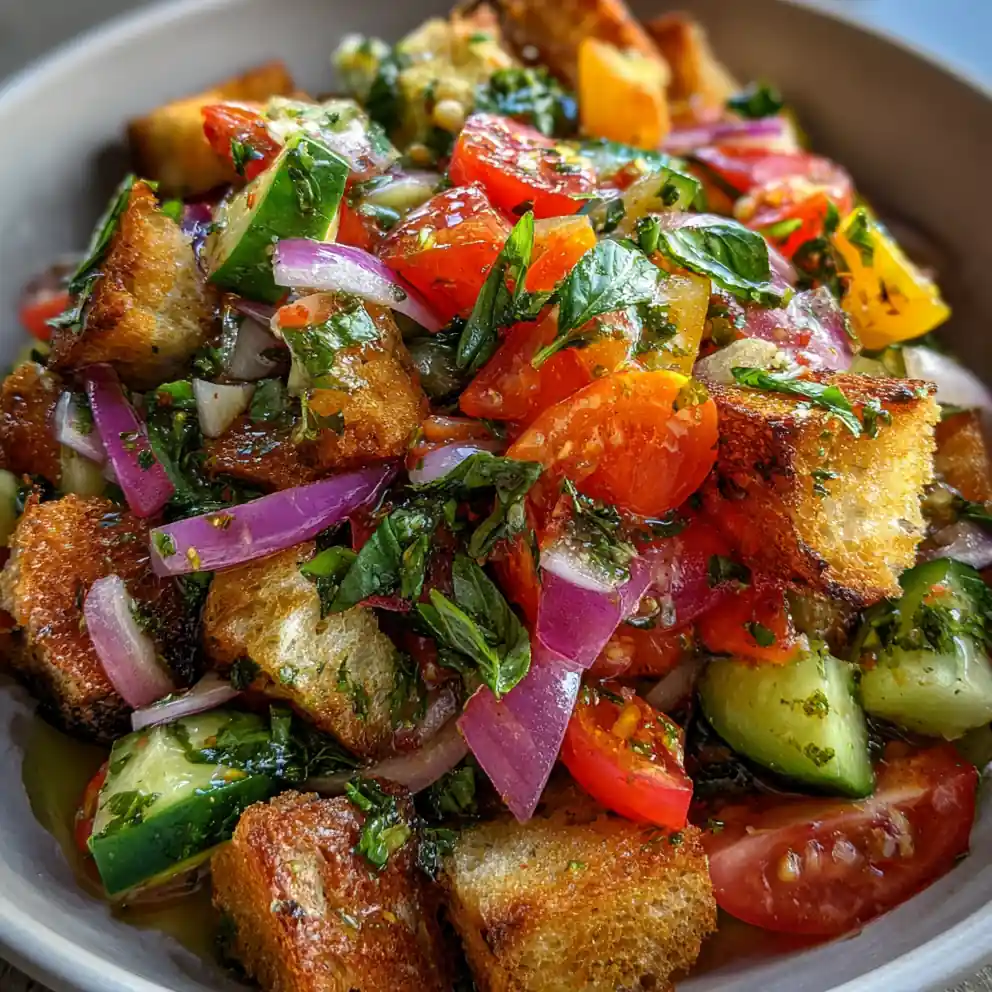 Panzanella Salad Recipe Tomato Ruby Cubes With Basil Emeralds 4 panzanella salad recipe Tomato Ruby Cubes with Basil Emeralds