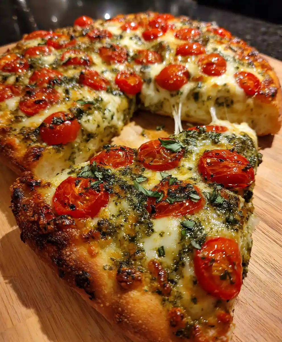Pesto Pizza Recipe With Cherry Tomato Mosaic 5 pesto pizza recipe With Cherry Tomato Mosaic