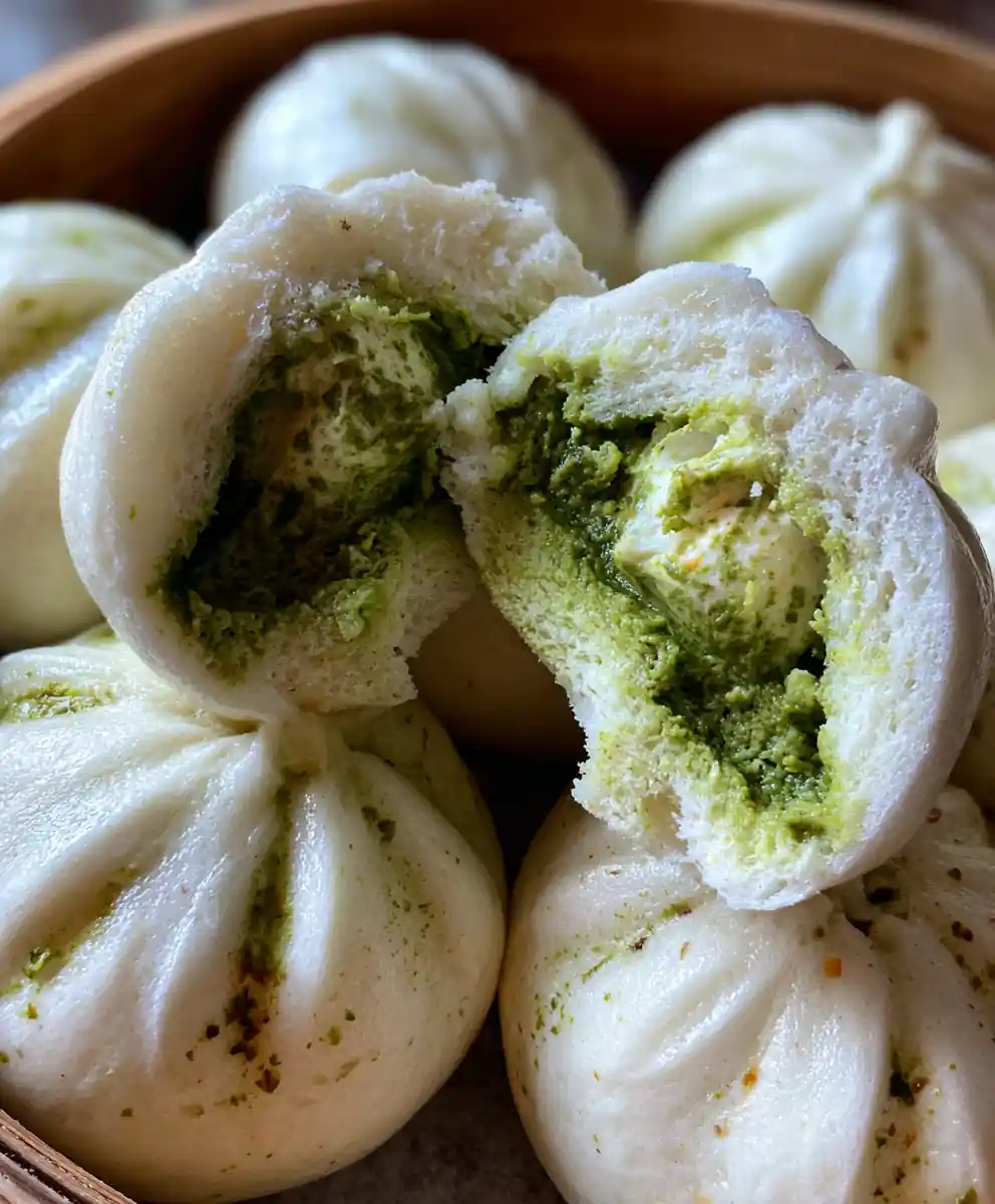 Steamed Buns Recipe With Matcha Custard Swirl 5 steamed buns recipe With Matcha Custard Swirl