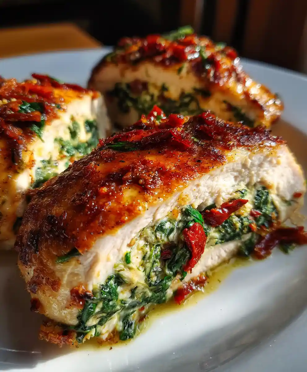 Stuffed Chicken Breast Recipe With Spinach Sun-Dried Tomato Filling 5 stuffed chicken breast recipe With Spinach Sun-Dried Tomato Filling