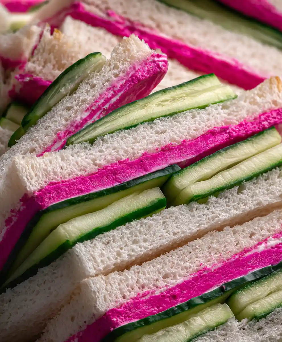 Traditional Cucumber Sandwich Recipe With Beet Butter Edge 5 traditional cucumber sandwich recipe With Beet Butter Edge