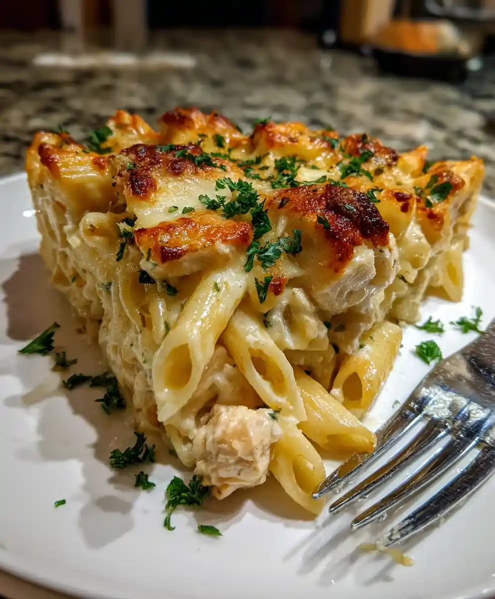 Baked Chicken Alfredo With Saffron Cream Swirl 5 Baked Chicken Alfredo with Saffron Cream Swirl