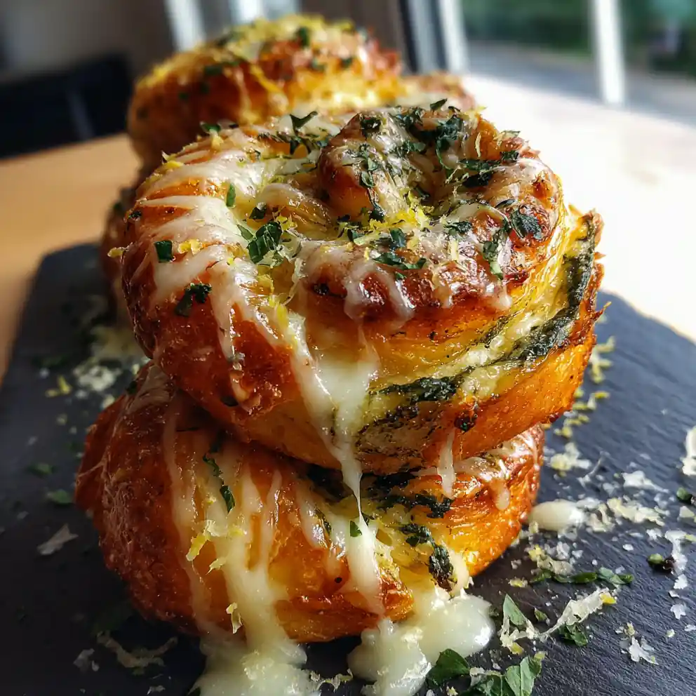Basil Lemon Swirled Cheesy Garlic Cruffins 4 Basil Lemon Swirled Cheesy Garlic Cruffins