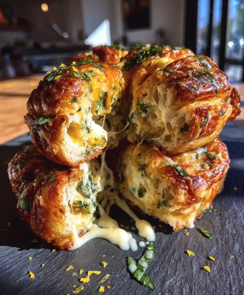 Basil Lemon Swirled Cheesy Garlic Cruffins 5 Basil Lemon Swirled Cheesy Garlic Cruffins
