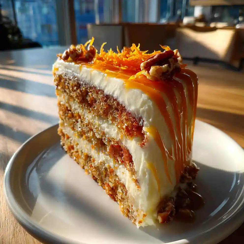 Caramel Pecan Carrot Cake With Orange Cardamom Glaze 4 Caramel Pecan Carrot Cake with Orange Cardamom Glaze