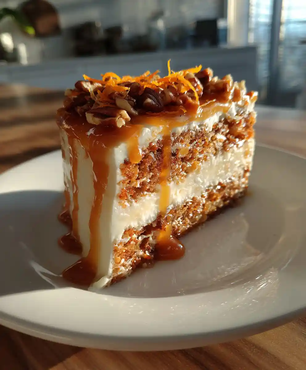 Caramel Pecan Carrot Cake With Orange Cardamom Glaze 5 Caramel Pecan Carrot Cake with Orange Cardamom Glaze
