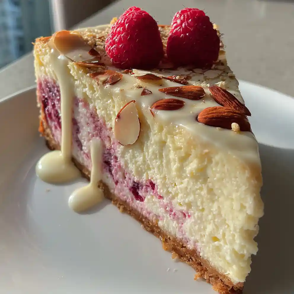 Cardamom Infused Raspberry Swirl Cheesecake With White Chocolate Glaze 4 Cardamom Infused Raspberry Swirl Cheesecake with White Chocolate Glaze