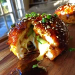 Cheese Stuffed Crispy Chicken Burger With Sweet Soy Ginger Glaze 1767865106.9590697