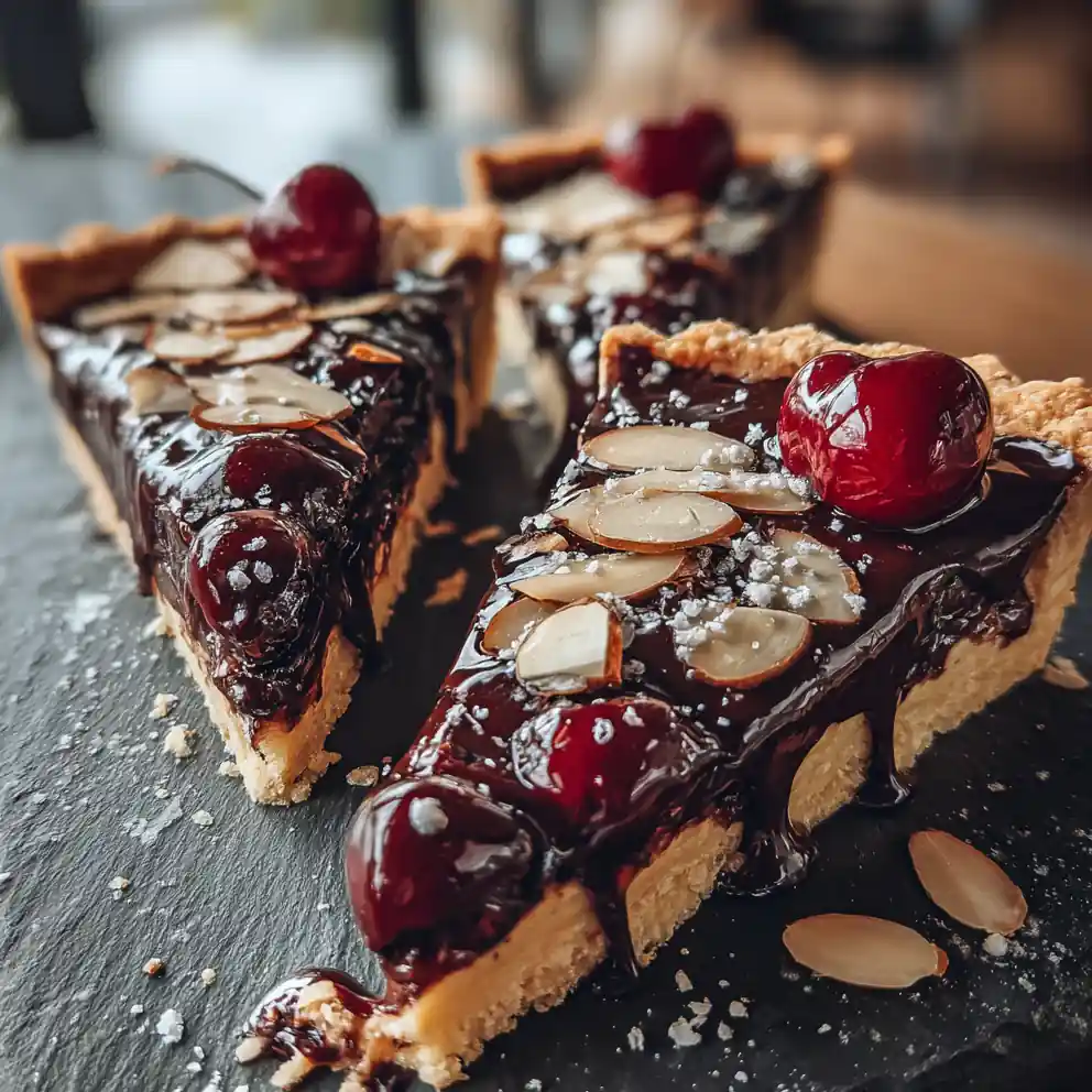 Cherry Chocolate Chip Pie With Salted Caramel Chocolate Ganache 4 Cherry Chocolate Chip Pie with Salted Caramel Chocolate Ganache
