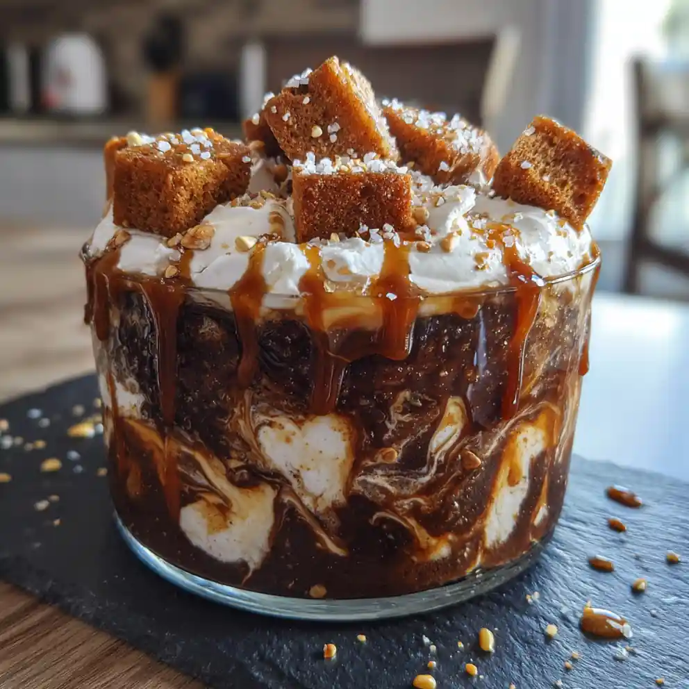 Coffee Caramel Chocolate Cheesecake Trifle 4 Coffee Caramel Chocolate Cheesecake Trifle