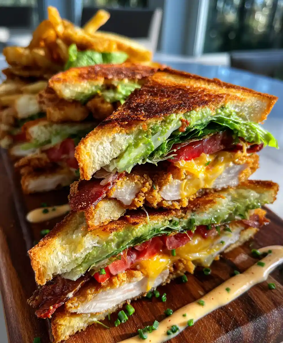 Crispy Avocado Club Sandwich With Sun Dried Tomato Aioli 5 Crispy Avocado Club Sandwich with Sun Dried Tomato Aioli