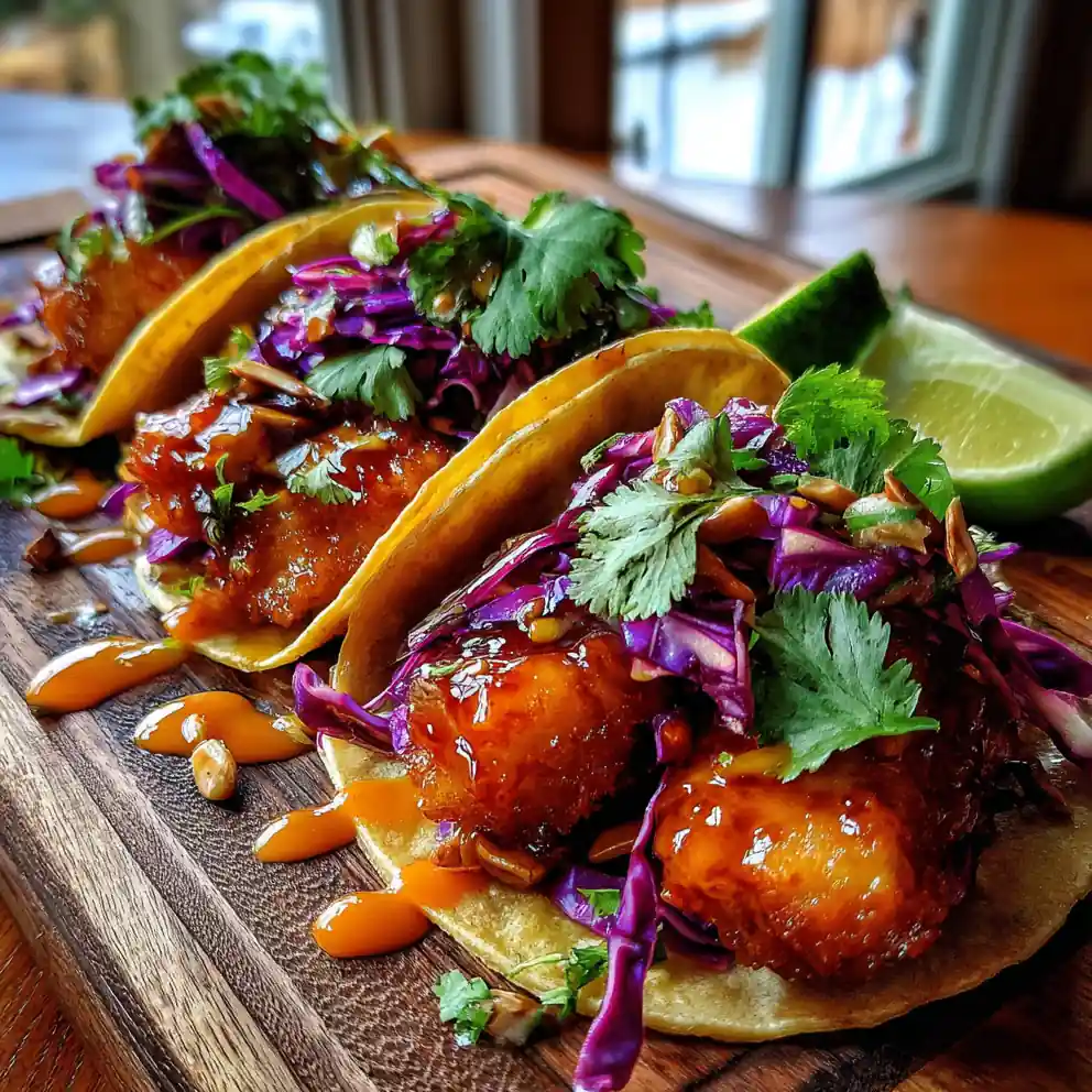 Crispy Baja Fish Tacos With Mango Habanero Glaze 4 Crispy Baja Fish Tacos with Mango Habanero Glaze