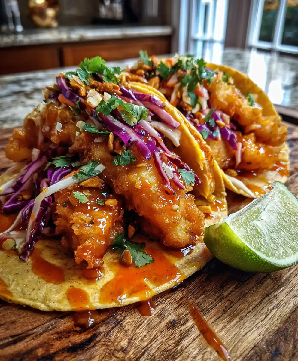 Crispy Baja Fish Tacos With Mango Habanero Glaze 5 Crispy Baja Fish Tacos with Mango Habanero Glaze