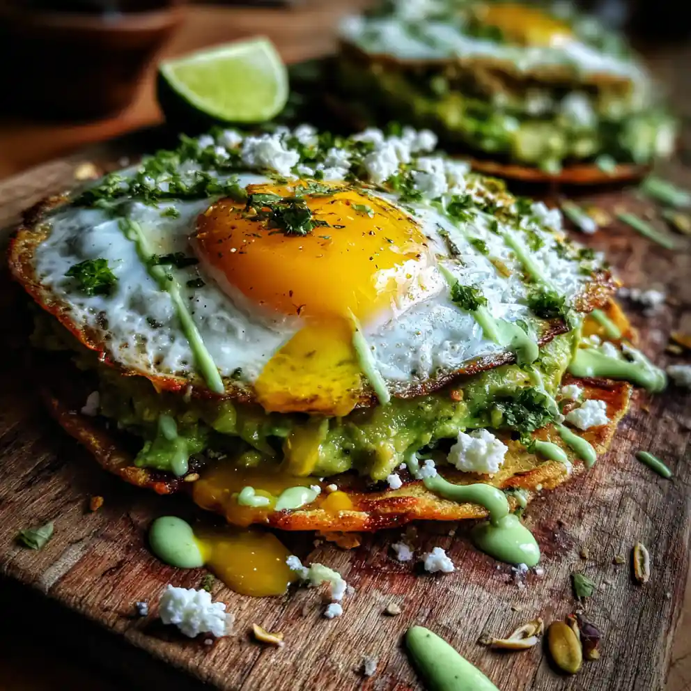 Crispy Breakfast Tostadas With Lime Cilantro Crema And Avocado Smash 4 Crispy Breakfast Tostadas with Lime Cilantro Crema and Avocado Smash