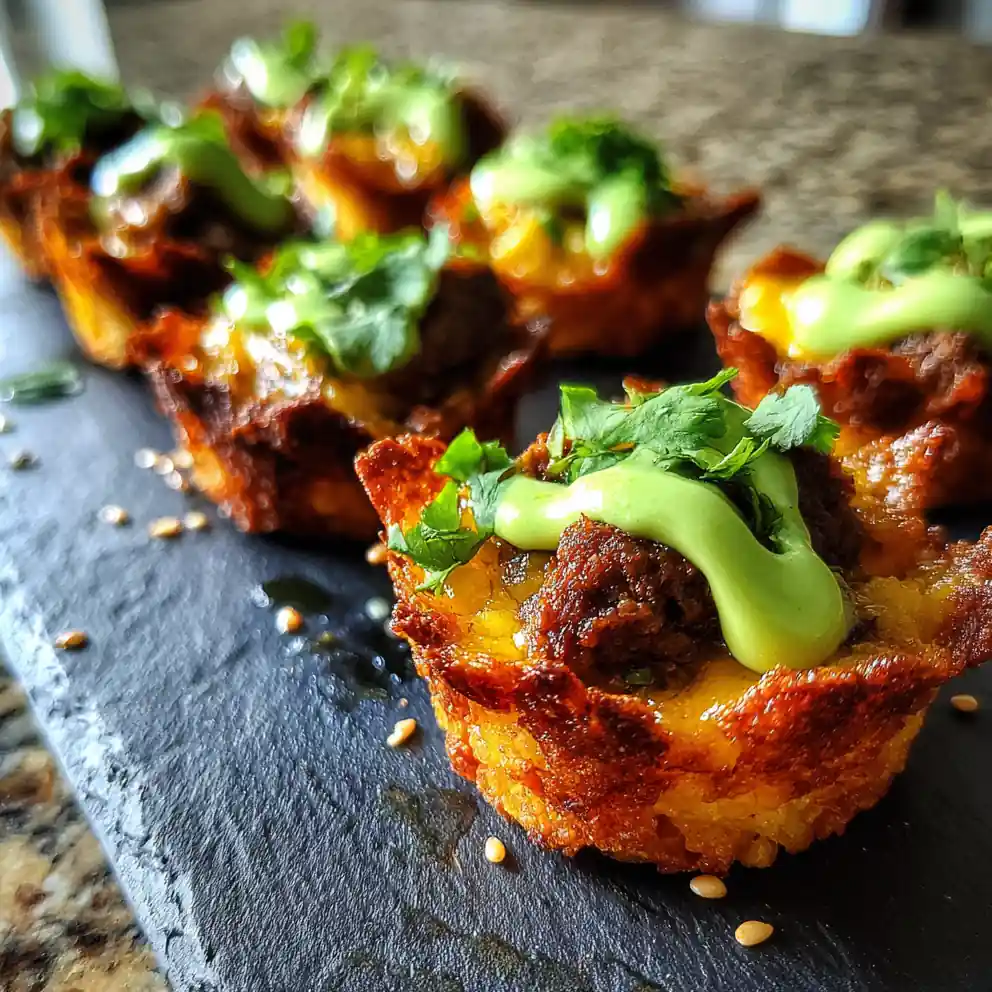 Crispy Taco Bites With Ranch And Lime Cilantro Crema 4 Crispy Taco Bites with Ranch and Lime Cilantro Crema