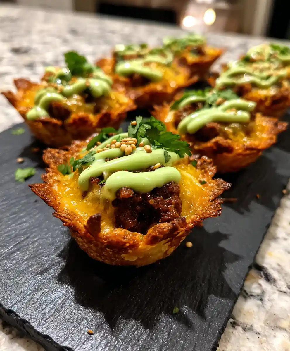 Crispy Taco Bites With Ranch And Lime Cilantro Crema 5 Crispy Taco Bites with Ranch and Lime Cilantro Crema