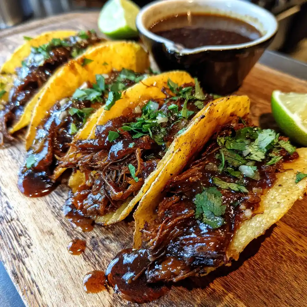 Crock Pot Birria Tacos With Pomegranate Molasses Caramelized Onion Glaze 4 Crock Pot Birria Tacos with Pomegranate Molasses Caramelized Onion Glaze