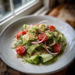 Cucumber Avocado Salad With Miso Lime Dressing And Toasted Sesame Crumble 1767868862.723363