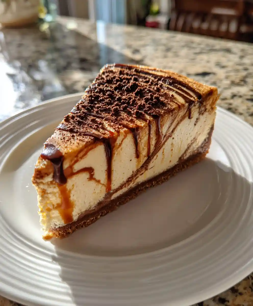 Espresso Caramel Swirl Cheesecake 5 Espresso Caramel Swirl Cheesecake
