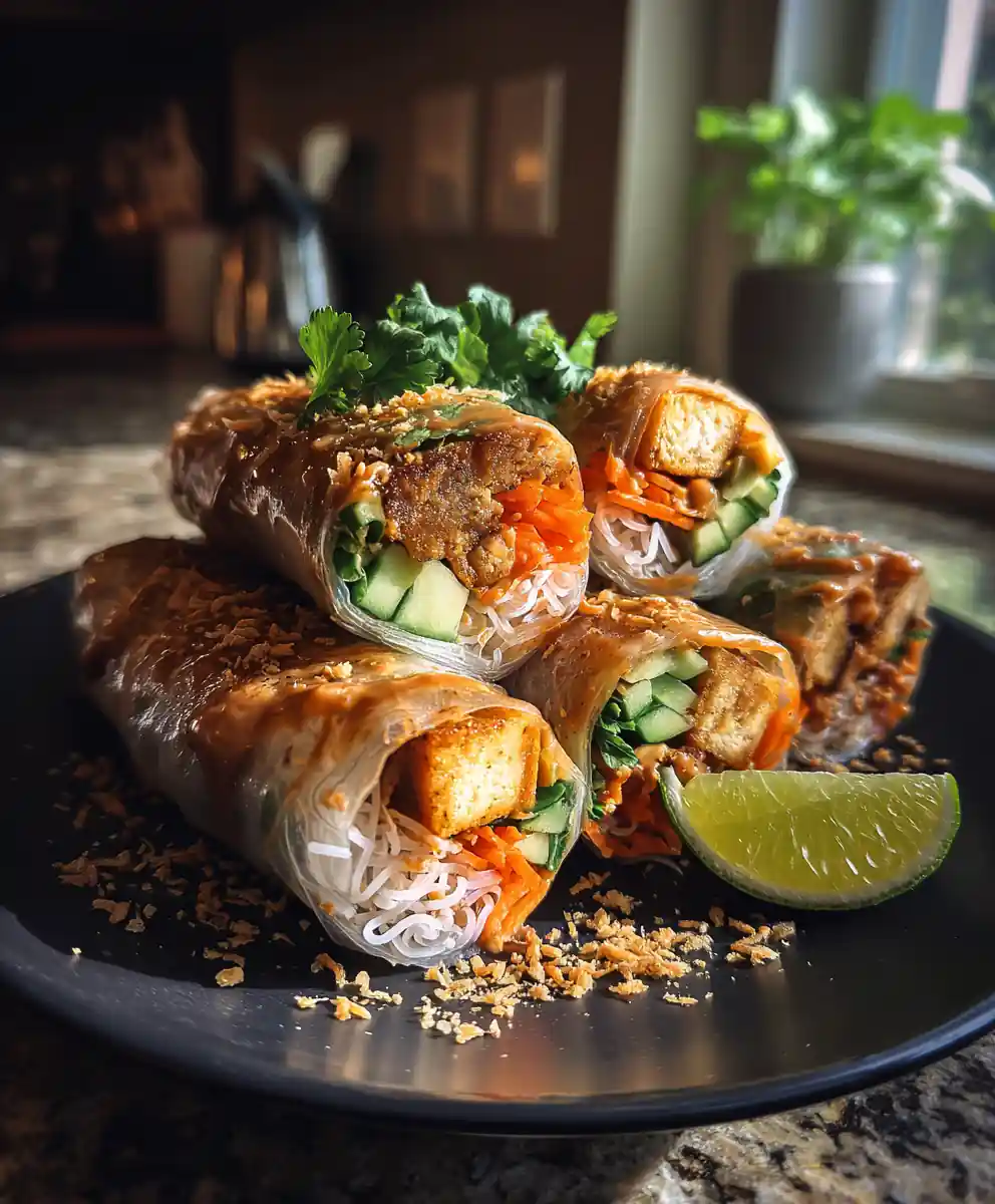 Fresh Spring Roll Salad With Lime Coconut Peanut Drizzle 5 Fresh Spring Roll Salad with Lime Coconut Peanut Drizzle