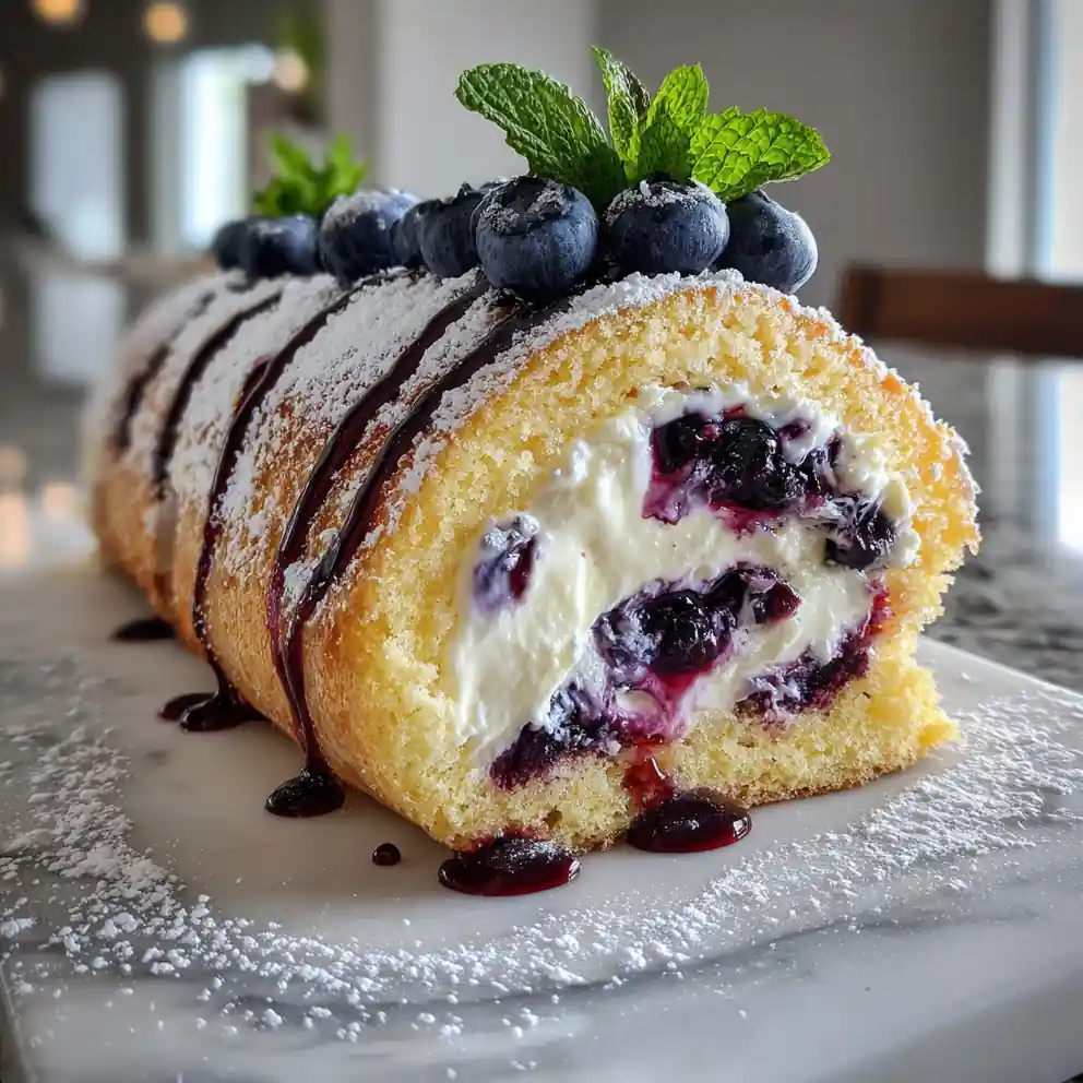 Lemon Bright Blueberry Cheesecake Rolls 4 Lemon Bright Blueberry Cheesecake Rolls