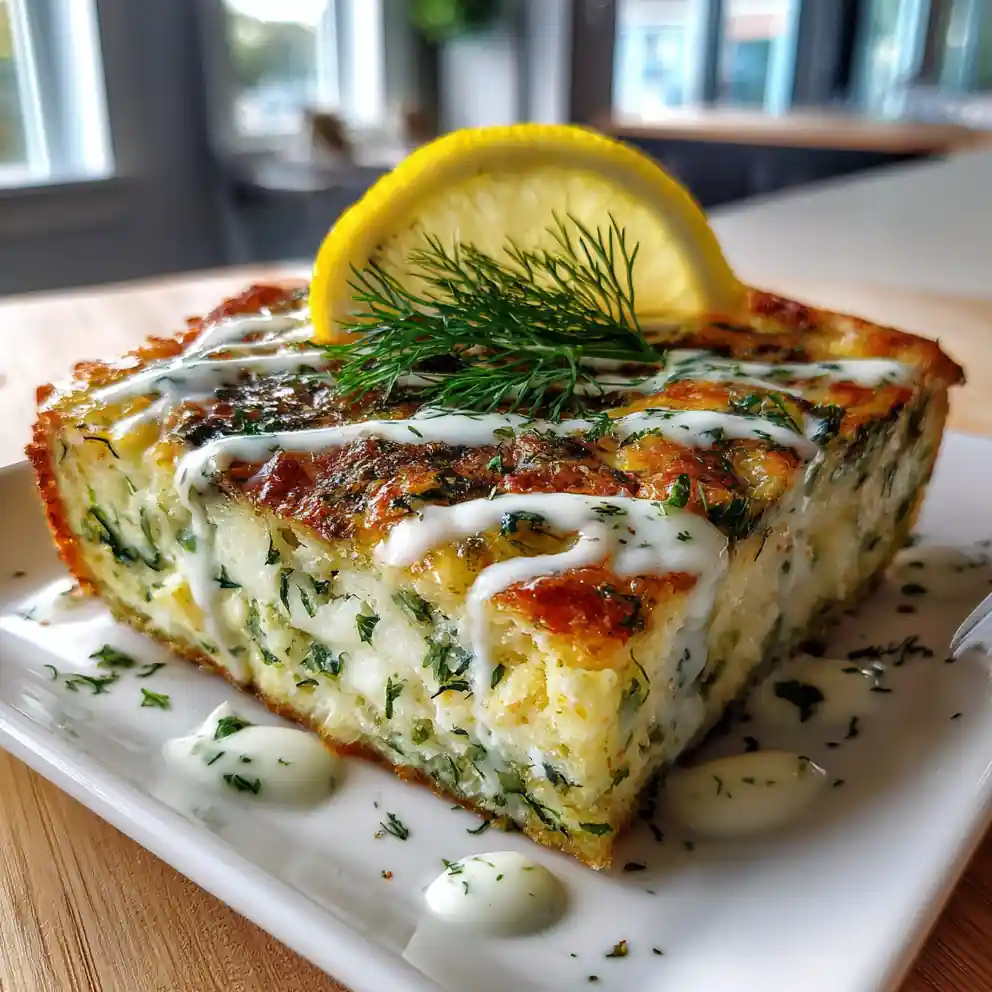 Lemon Dill Swirled Cottage Cheese Egg Bake 4 Lemon Dill Swirled Cottage Cheese Egg Bake