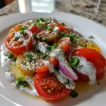 Marinated Cucumbers Onions Tomatoes With Creamy Herb Yogurt Drizzle 1767833476.5508084