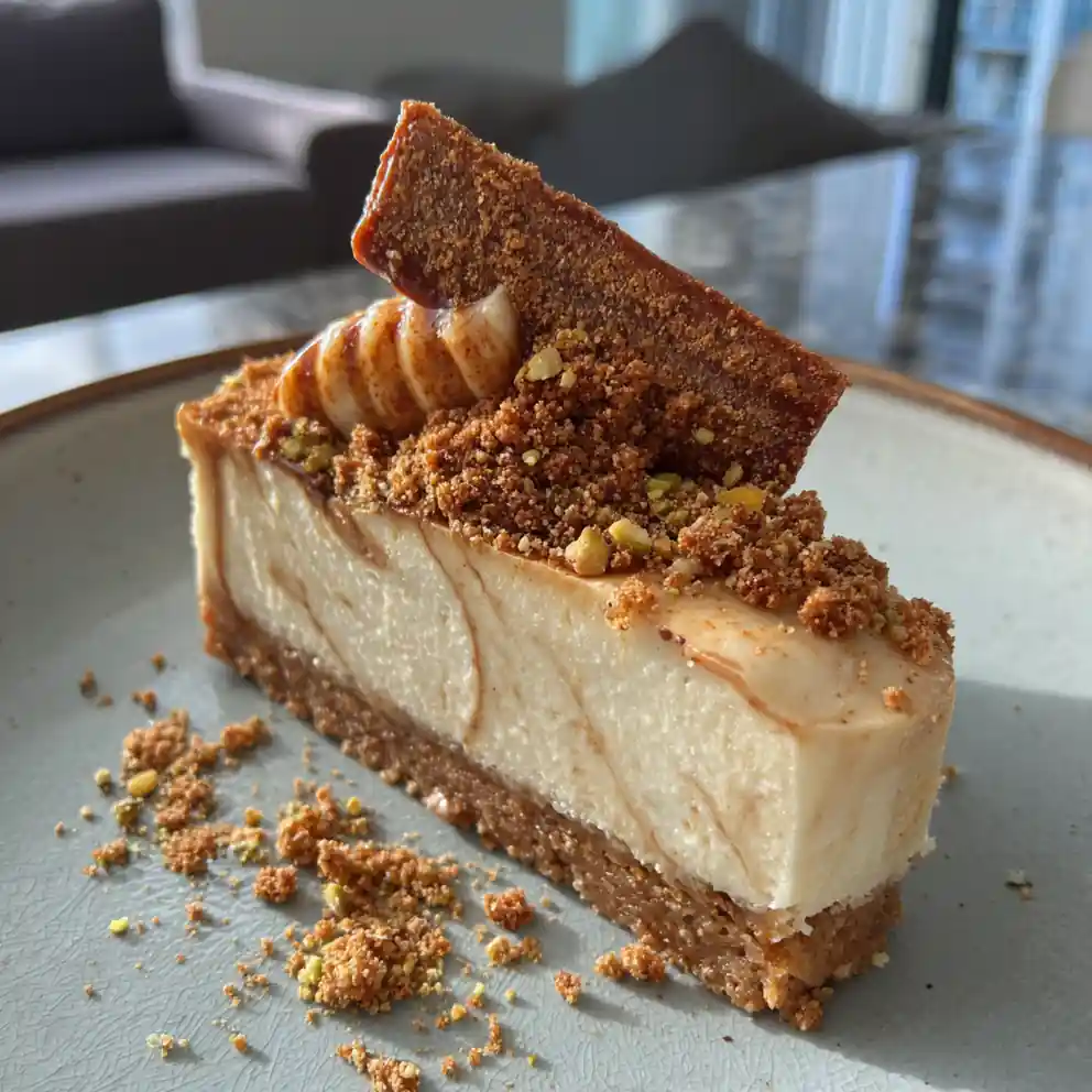 Mini Biscoff Cheesecakes With Cardamom Cream Swirl 4 Mini Biscoff Cheesecakes with Cardamom Cream Swirl