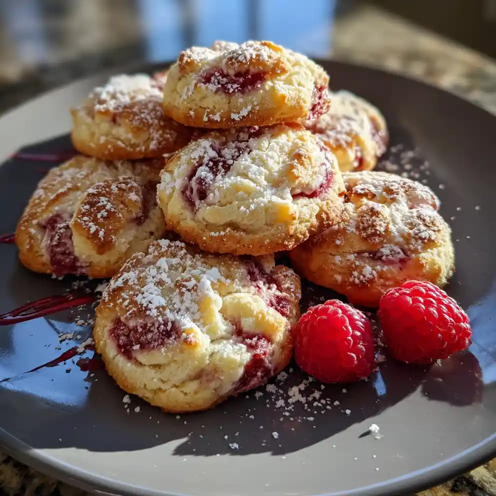 Raspberry Swirl New York Cheesecake Cookies 4 Raspberry Swirl New York Cheesecake Cookies