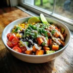 Roasted Sweet Potato Taco Bowl With Chipotle Lime Crema 1767797307.09302