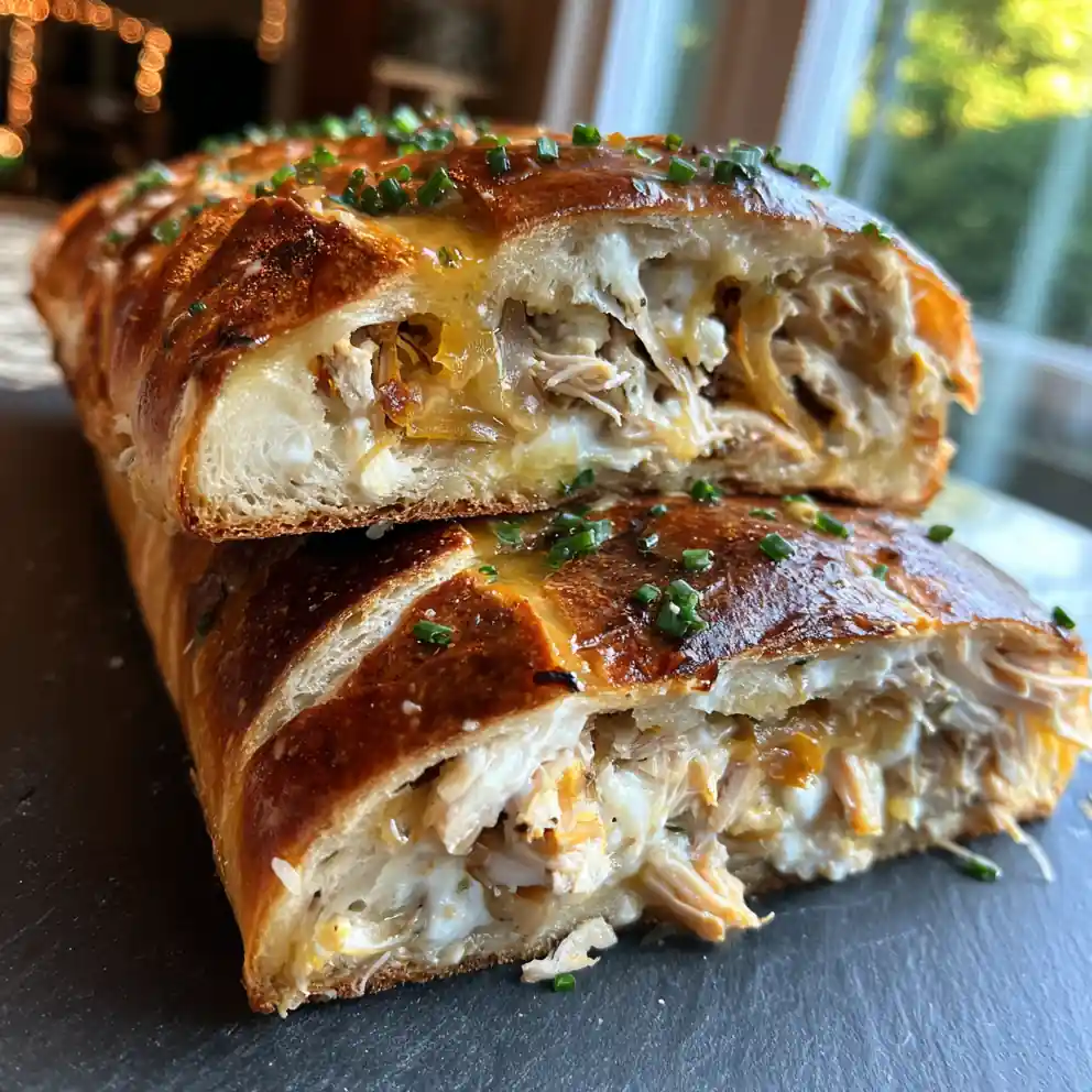 Savory Chicken And Smoky Turkey Ranch Stuffed Bread 4 Savory Chicken and Smoky Turkey Ranch Stuffed Bread