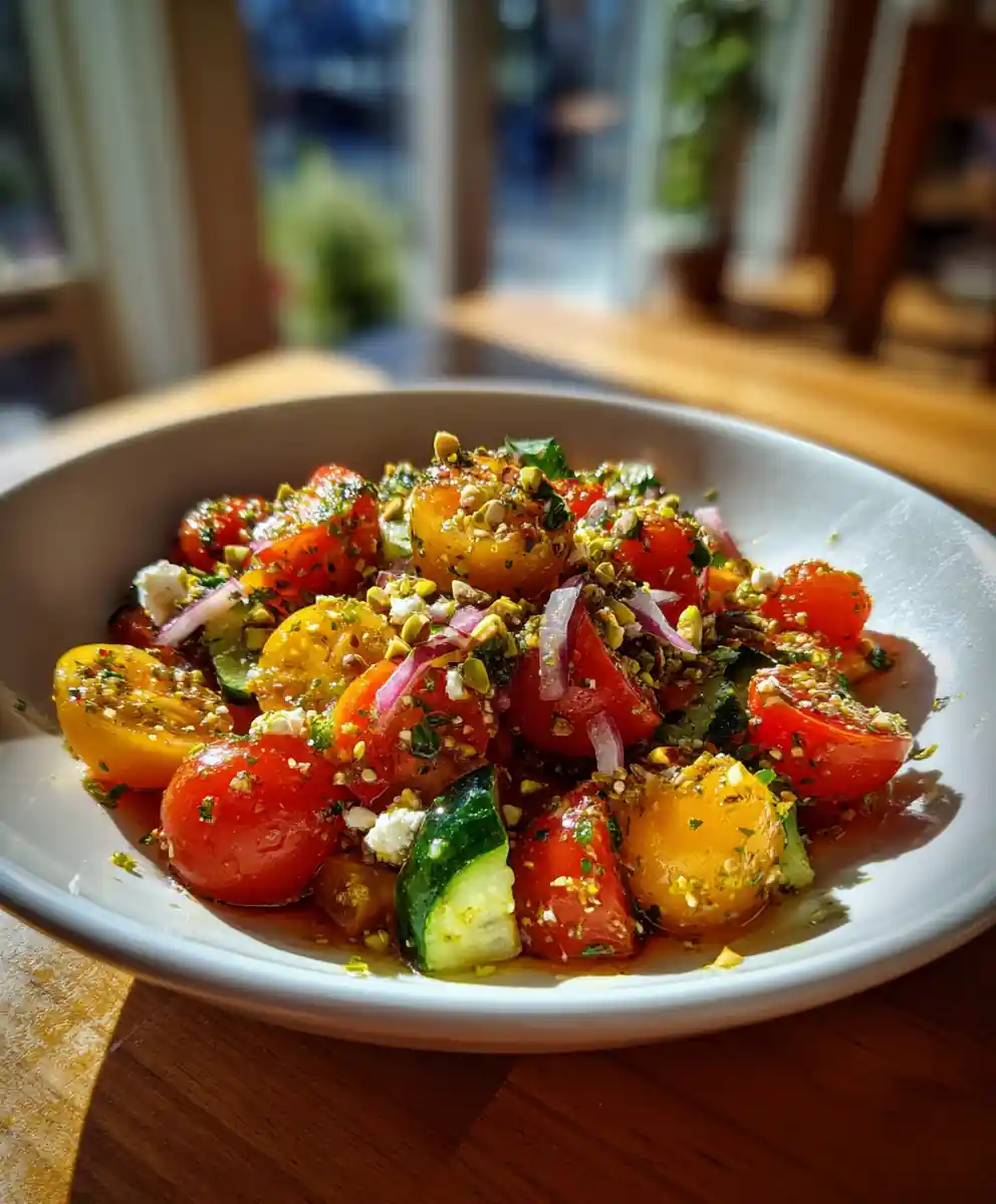 Summer Cherry Tomato Salad With Lemon Pistachio Gremolata 5 Summer Cherry Tomato Salad with Lemon Pistachio Gremolata